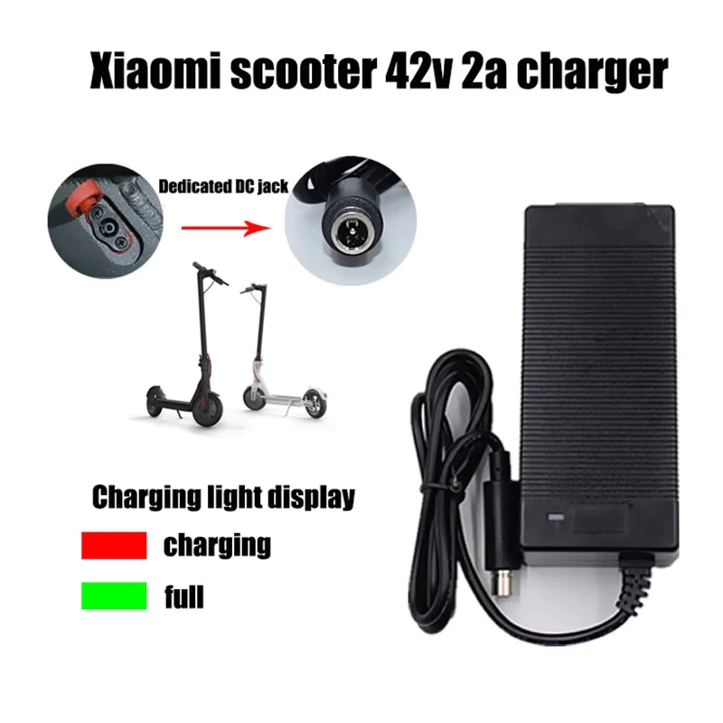 Xiaomi M365, M365 Pro, M365 Pro2 Elektrikli Scooter Şarj - 42V 2A Şarj Adaptörü